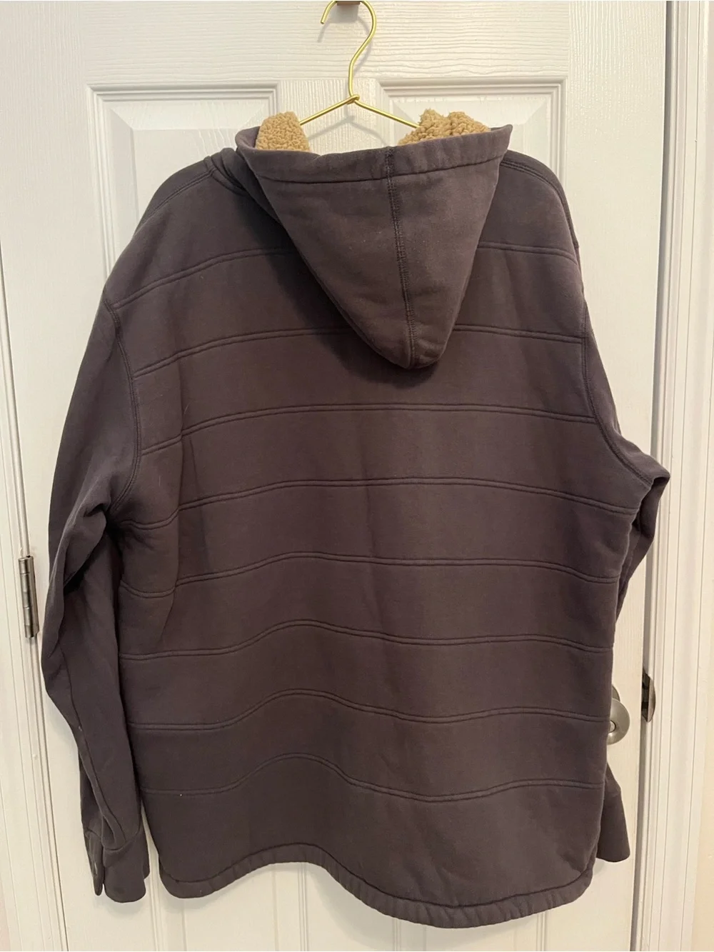 The North Face Men’s Sherpa Lined Hooded Snap Jacket Charcoal Size XL